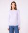 Tee-shirt femme l'iconique cocotte en coton manches longues violet PARME