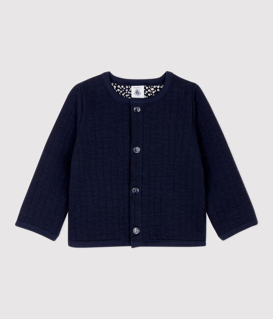 Cardigan en tubique matelassé bébé. bleu SMOKING