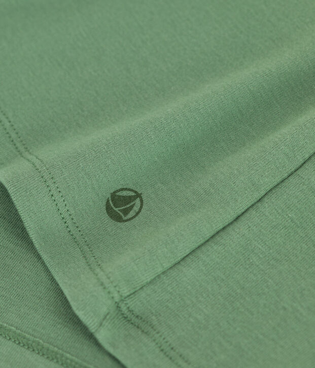 Effen katoenen T-shirt L'Iconique voor dames groen