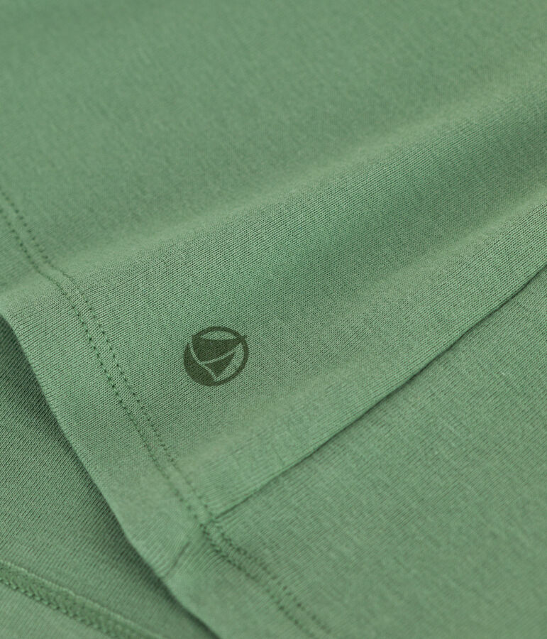 Effen katoenen T-shirt L'Iconique voor dames groen