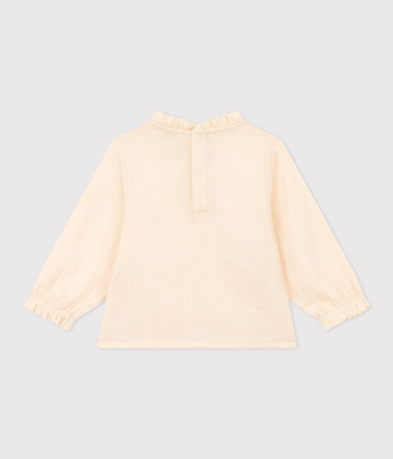 Blouse manches longues en gaze de coton bébé écru AVALANCHE