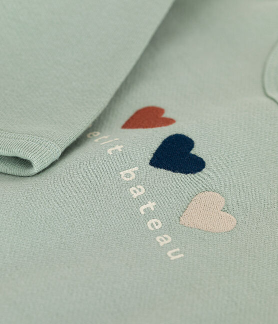 Sweatshirt en molleton bébé vert HERBIER