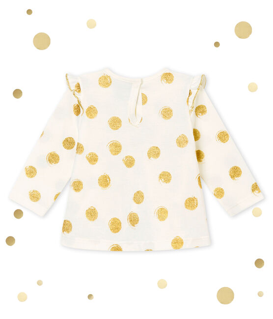 Blouse bébé fille imprimée blanc MARSHMALLOW/jaune DORE