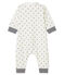Slaappakje met sterren van ribstof voor baby wit MARSHMALLOW/grijs GRIS