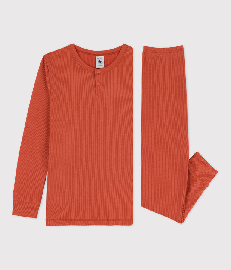 Pyjama en coton et lyocell enfant rose