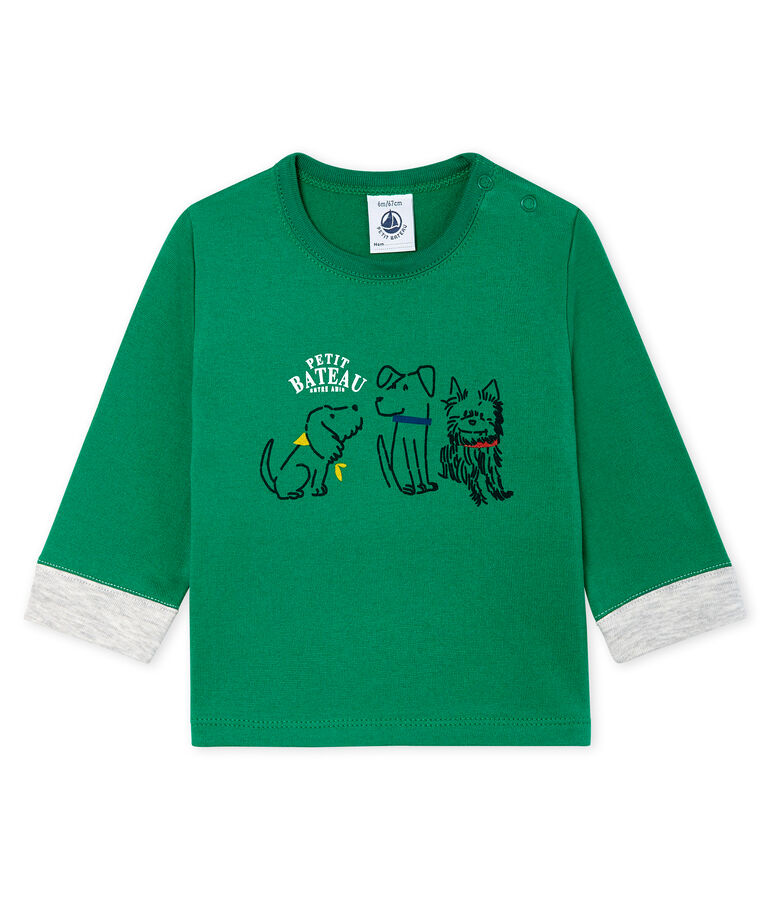 T-shirt met lange mouwen babyjongen groen