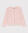 Cardigan voor meisjes in molton roze SALINE