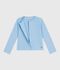Cardigan enfant en coton uni bleu clair