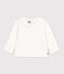 Blouse manches longues bébé en coton blanc MARSHMALLOW
