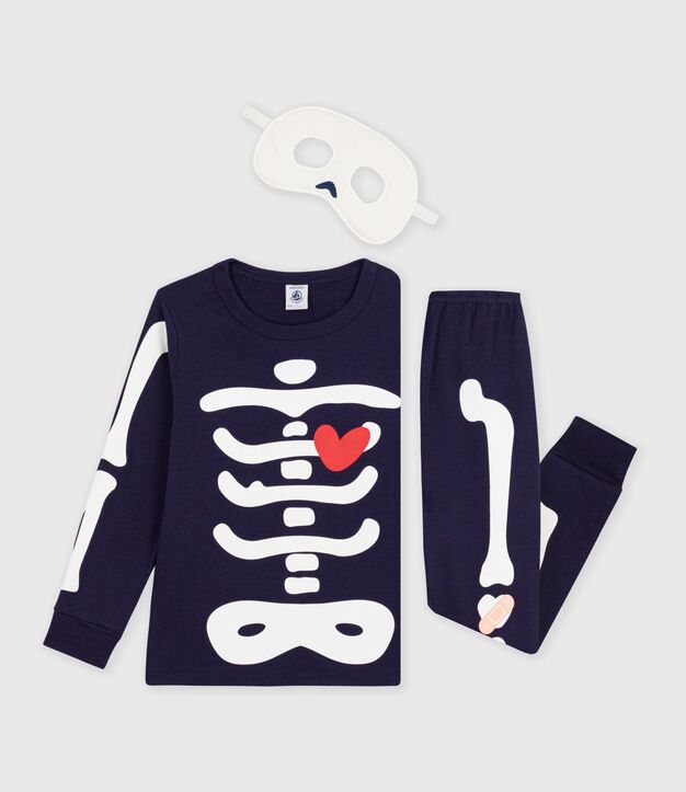 Katoenen verkleedpyjama skelet voor kinderen SOIR