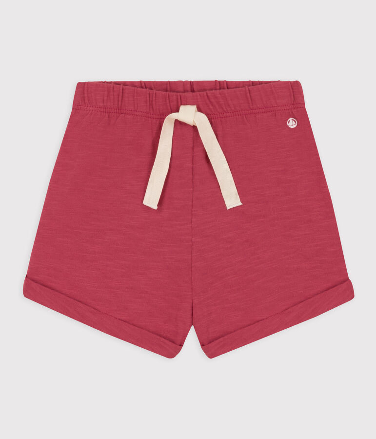 Short b&eacute;b&eacute; en jersey flamm&eacute; uni rose