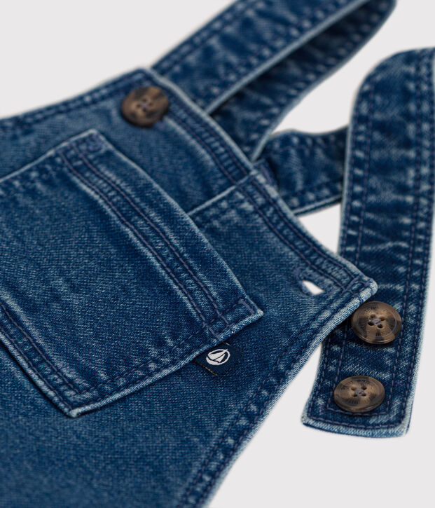 Salopette longue en denim b&eacute;b&eacute; bleu