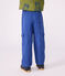 Pantalon cargo enfant en lyocell uni bleu INCOGNITO