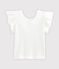 Tee-shirt enfant fille blanc MARSHMALLOW