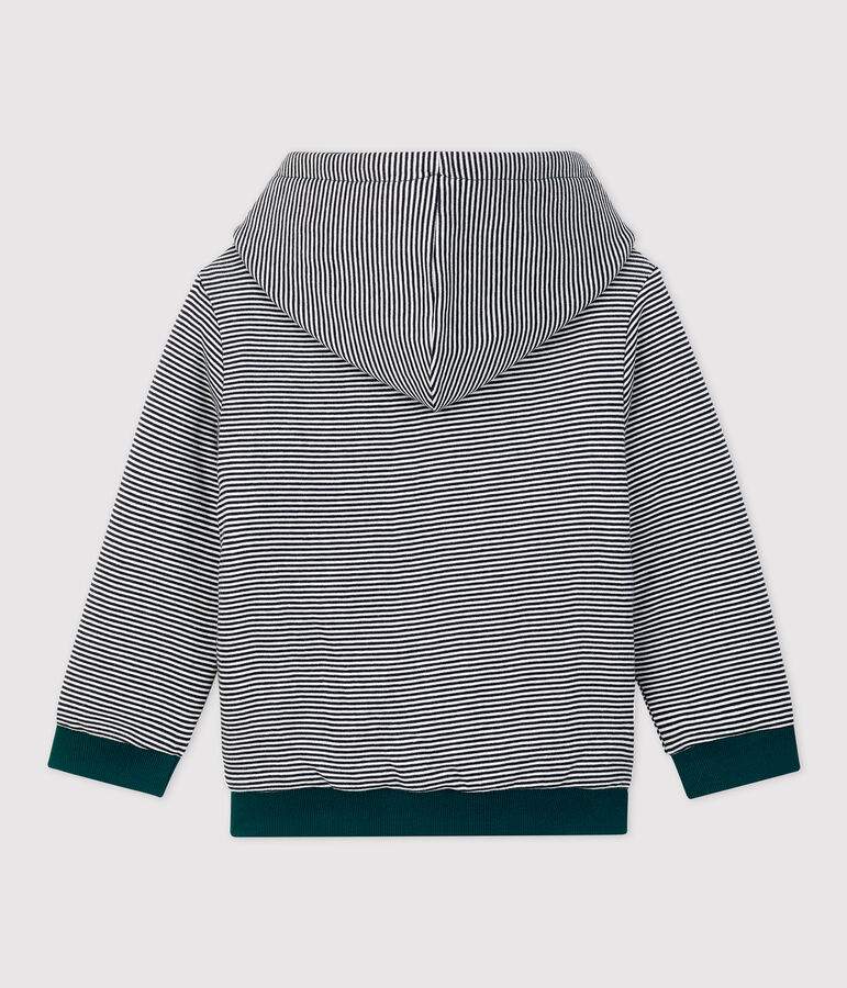 Cardigan van sherpa baby. wit MARSHMALLOW/groen PINEDE
