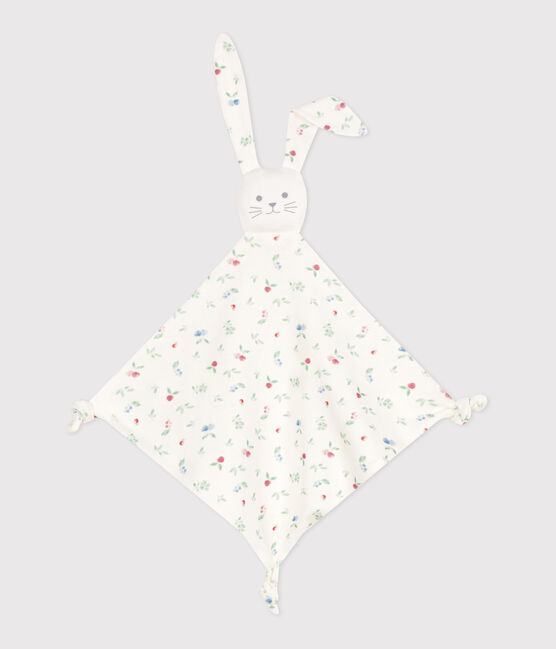 Katoenen babyknuffel met print wit MARSHMALLOW/wit MULTICO