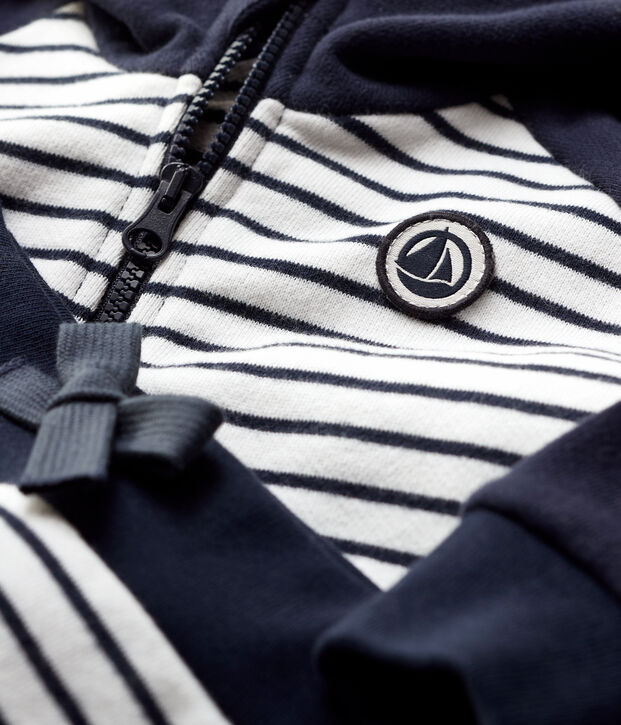 Ensemble jogging molleton b&eacute;b&eacute;. bleu/blanc
