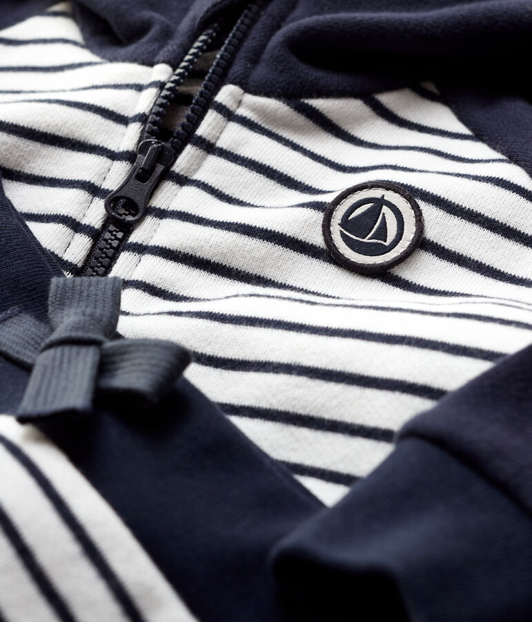 Ensemble jogging molleton b&eacute;b&eacute;. bleu/blanc