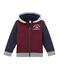 Sweat zippé enfant garçon en molleton et sherpa rouge OGRE/blanc MULTICO