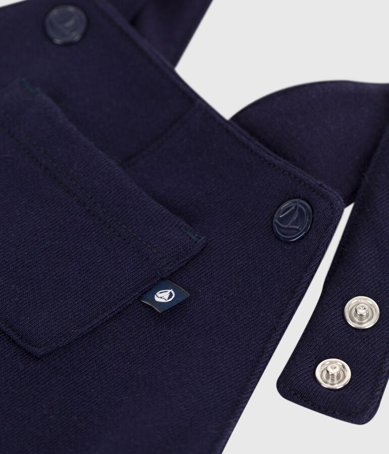 Effen salopette met lange pijpen van katoen voor baby's blauw