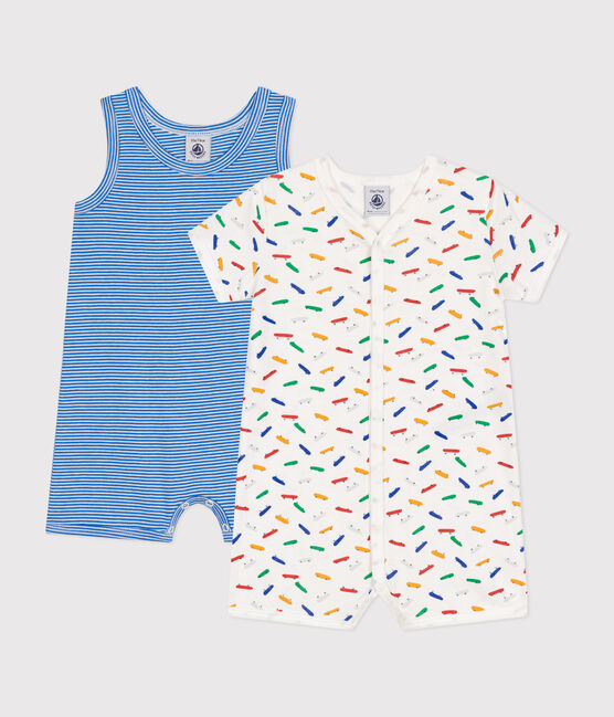Lot de 2 combinaison courte en coton bébé variante 1