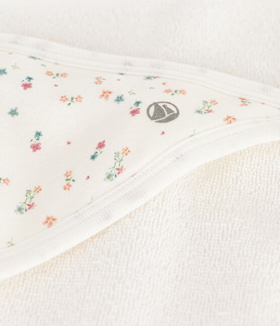 Carré de bain bébé en coton blanc MARSHMALLOW/blanc MULTICO