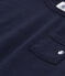 T-shirt met korte mouwen in gevlamde jersey voor babyjongens. blauw SMOKING