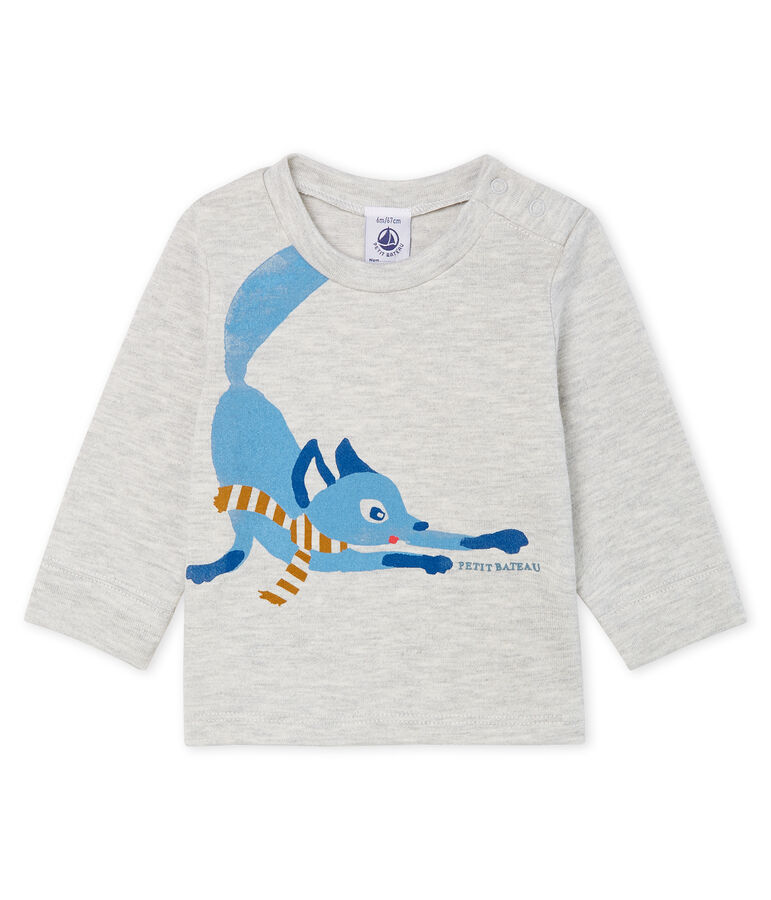 T-shirt met lange mouwen babyjongen grijs