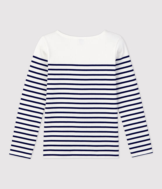 Iconische marinière uit katoen voor dames wit MARSHMALLOW/blauw SMOKING