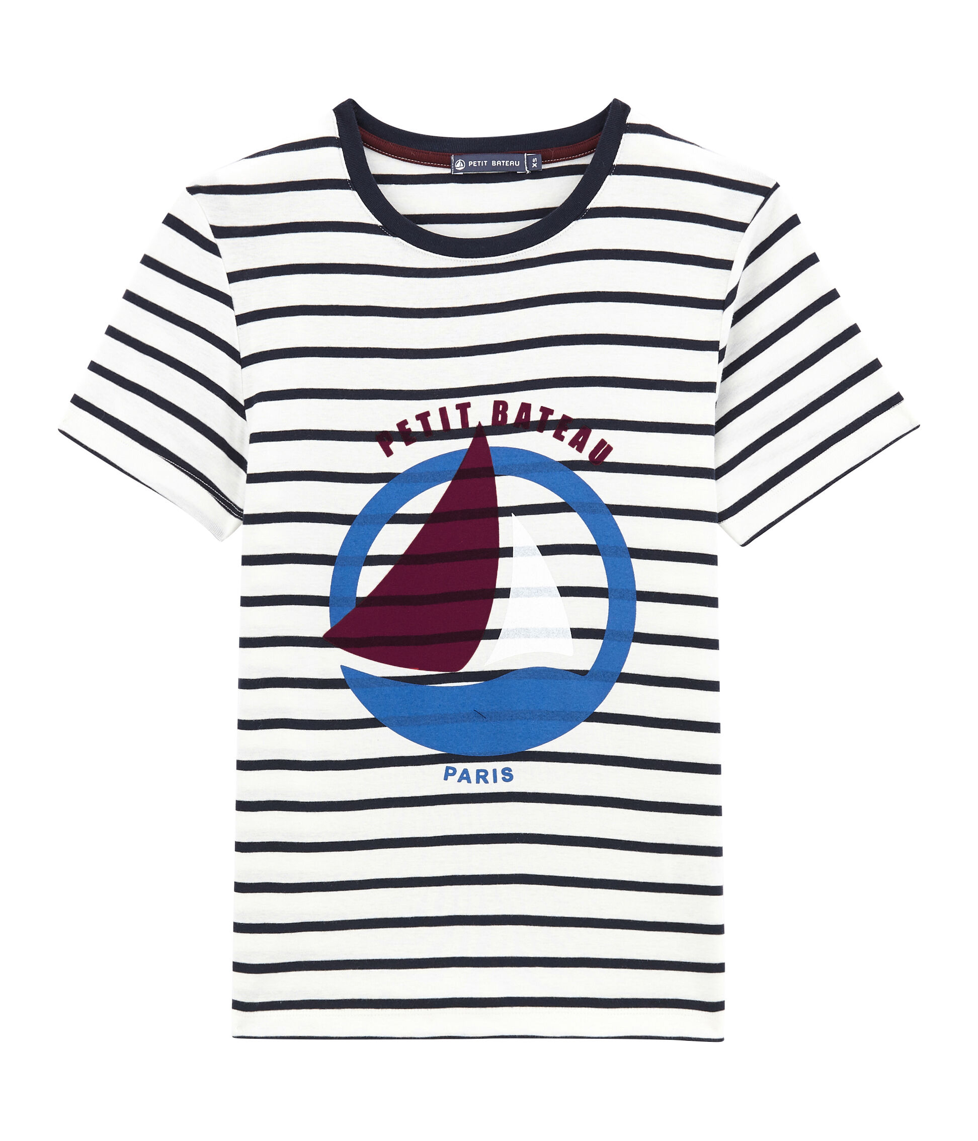 t shirt rayé bleu et blanc femme