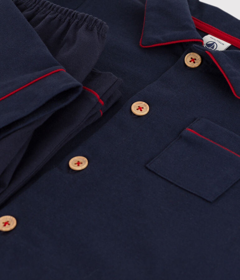 Pyjama petit gar&ccedil;on en jersey bleu