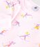 Kinderpyjama van fleece met skiprint roze/multicouleur
