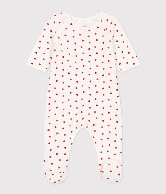 Petit Bateau Pyjama à Cœurs Rouges Bébé 0 Mois : : Mode