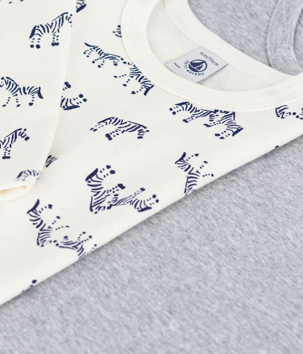 Katoenen T-shirts met lange mouwen en zebraprint voor kinderen multicouleur