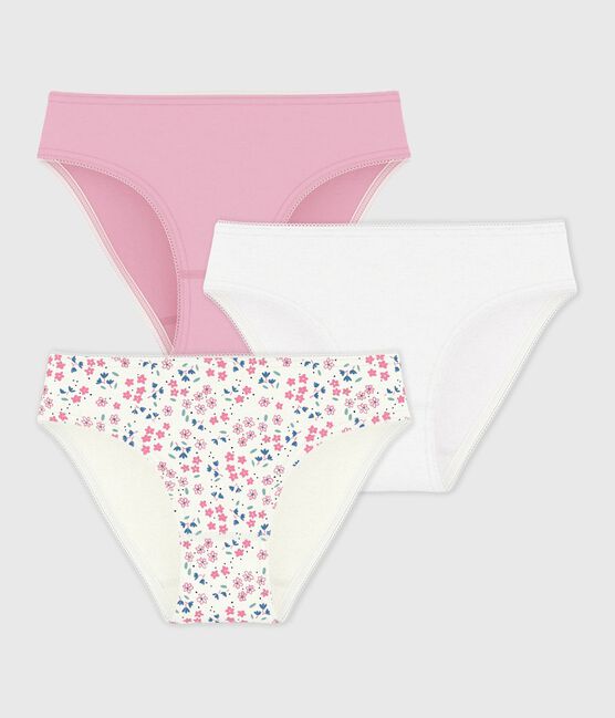 Lot de culottes enfant en coton imprimé fleuri variante 1