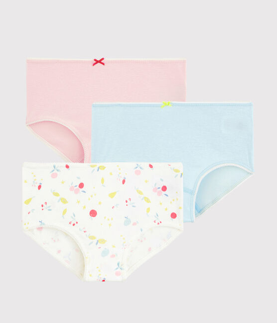 Lot de 3 shorties imprimé fruits petite fille en coton biologique variante 1