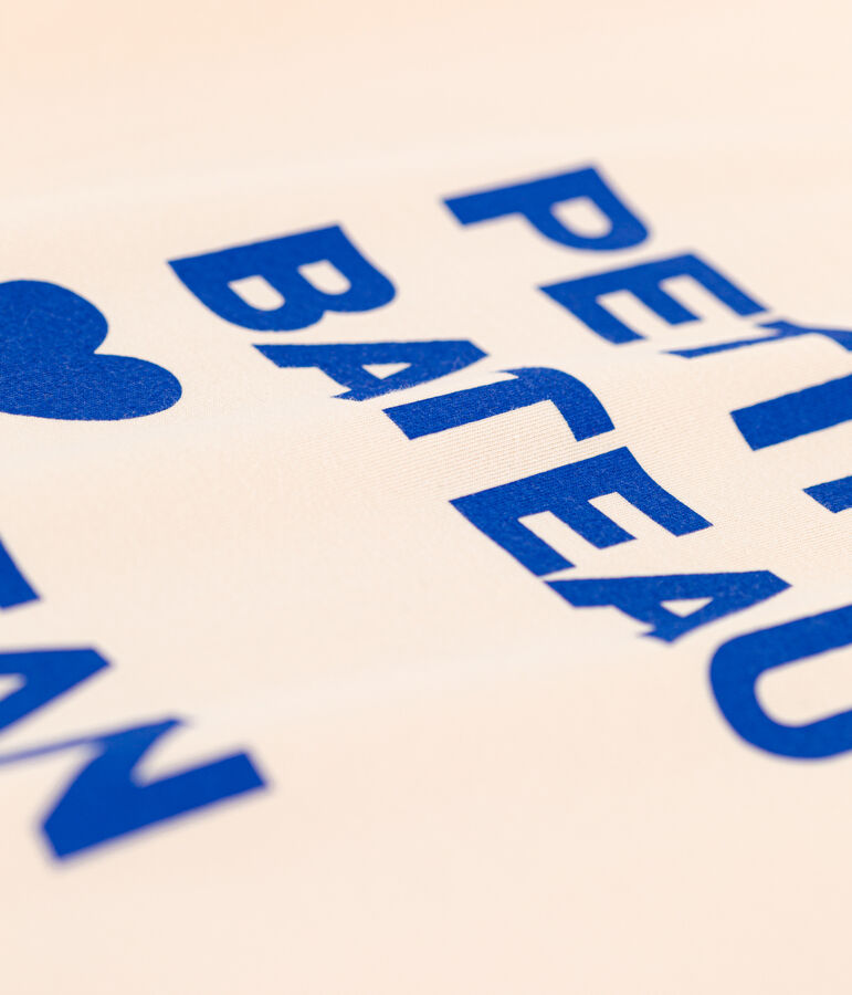 LE BOXY, wijd katoenen T-shirt voor dames ecru