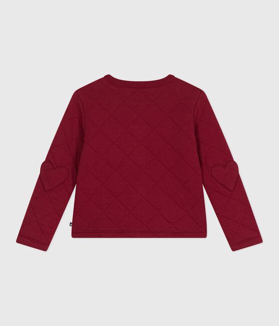 Effen katoenen cardigan voor kinderen AMARANTE