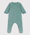 Fluwelen babypyjama met sterrenprint blauw BRUT/wit MARSHMALLOW