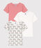 Set van 2 katoenen T-shirts met korte trekkermouwen voor kleine jongens variante 1