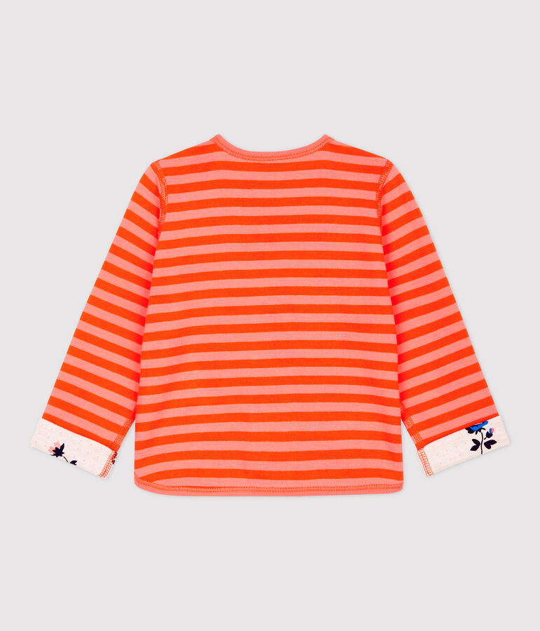 Dubbelzijdige cardigan baby. oranje/oranje