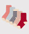 Set van 5 paar babysokken met stippen in katoenjersey variante 1
