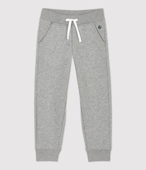 Meisjes/jongens joggingbroek grijs