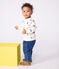 Sweatshirt b&eacute;b&eacute; en coton imprim&eacute; baies &agrave; volants &eacute;cru/multicouleur