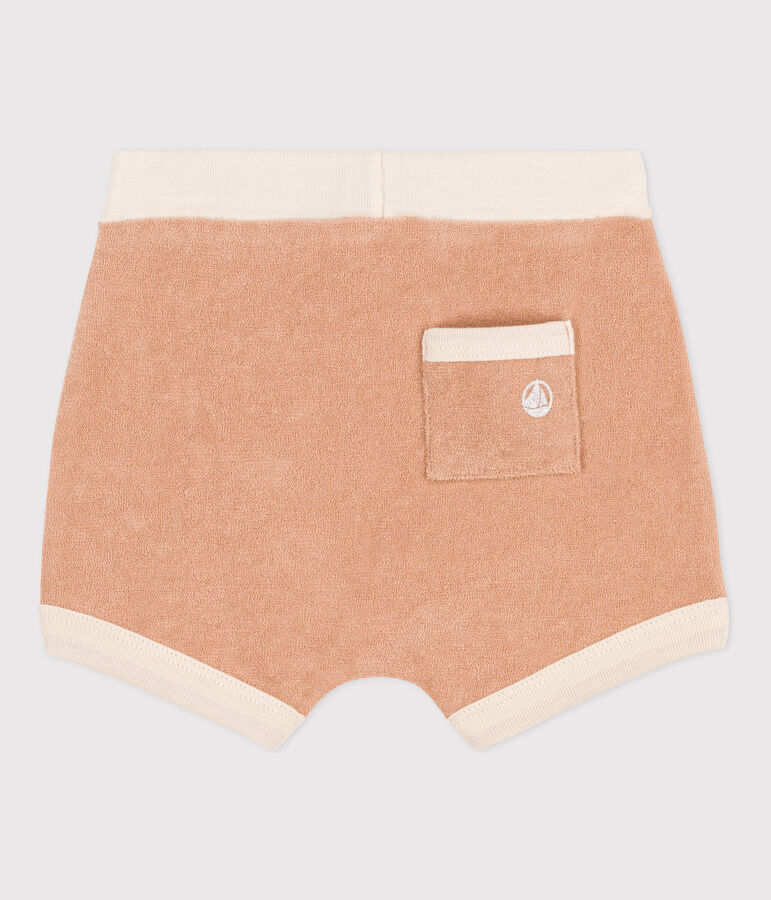Short b&eacute;b&eacute; en bouclette &eacute;ponge beige