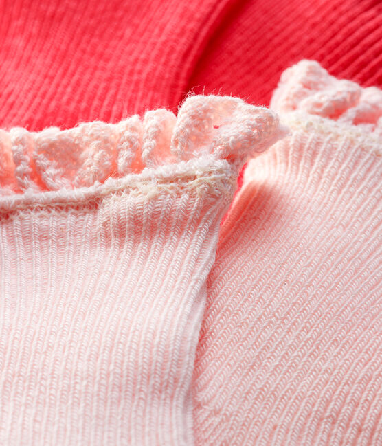 Set van 2 paar kanten sokken voor baby meisje GROSEILLER