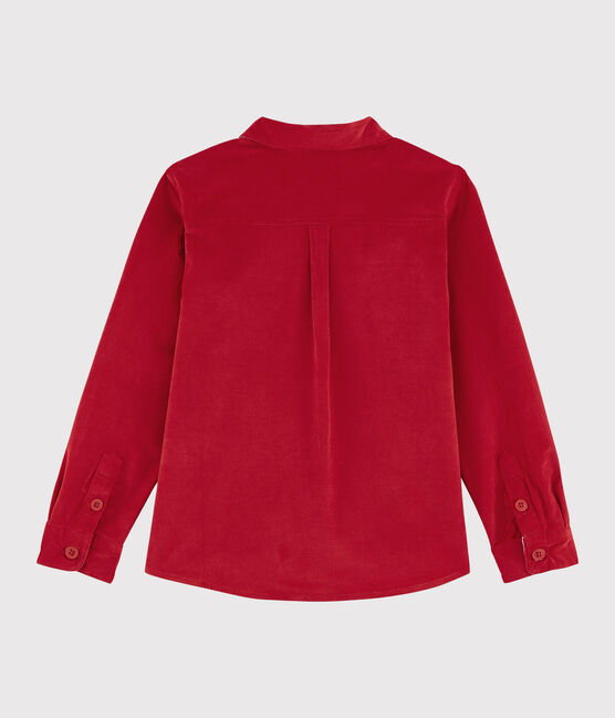 Chemise en velours enfant garçon rouge TERKUIT