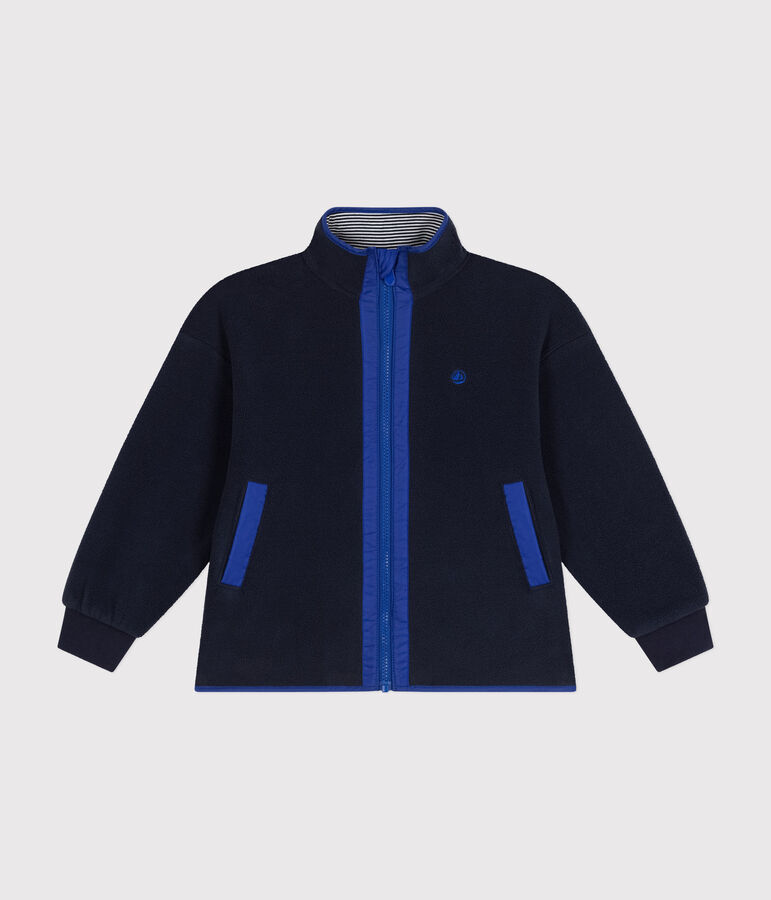 Veste zipp&eacute;e en polaire enfant jour gar&ccedil;on bleu