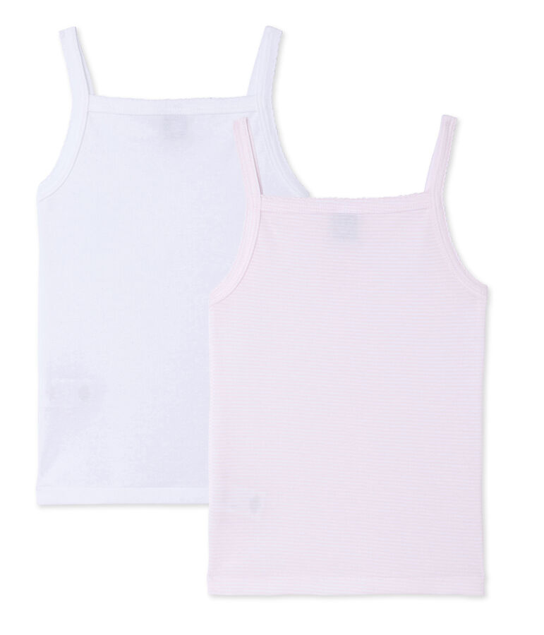 Lot de 2 chemises &agrave; bretelles ado fille multicouleur