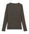dames tee-shirtmet lange mouwen blauw SMOKING/geel BRINDILLE SATIN